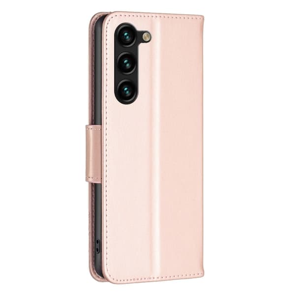 Butterfly läder Samsung Galaxy S23 Plus fodral - Rosa Rosa
