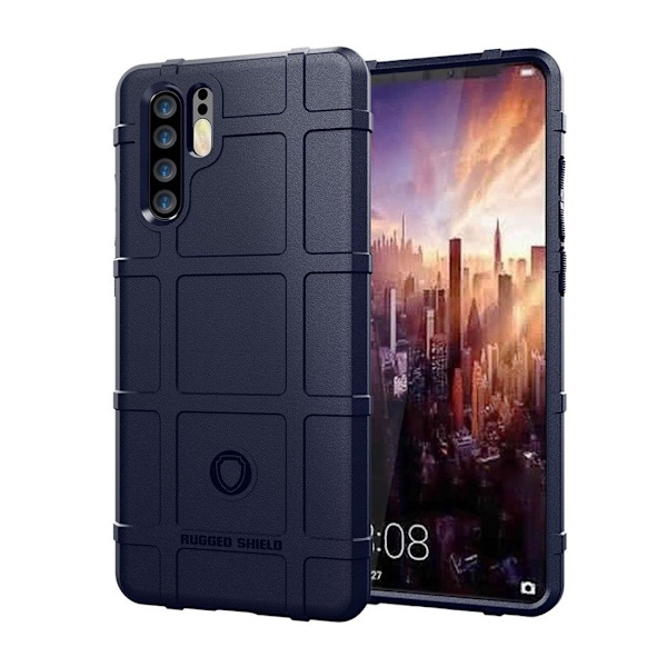 Huawei P30 Pro grov rutmönstrad textur - blå Blå