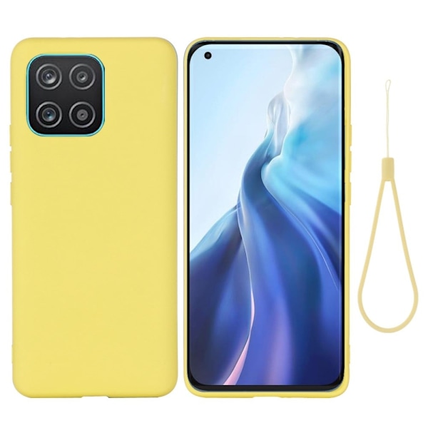 Matt Samsung Galaxy A03 skal av flytande silikon - Gul Gul