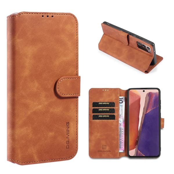 DG.MING Samsung Galaxy Note 20 retrokuoret - Ruskea Brown