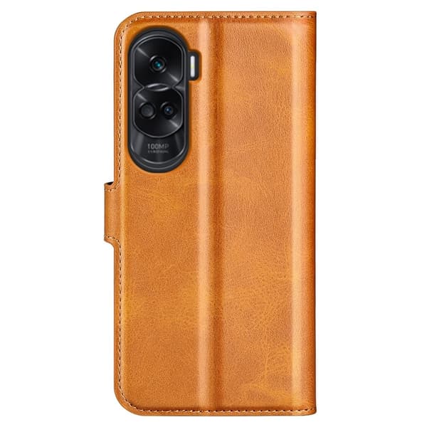 Hållbart konstläder Honor 90 Lite / Honor X50i fodral med plånbok - Gul Gul