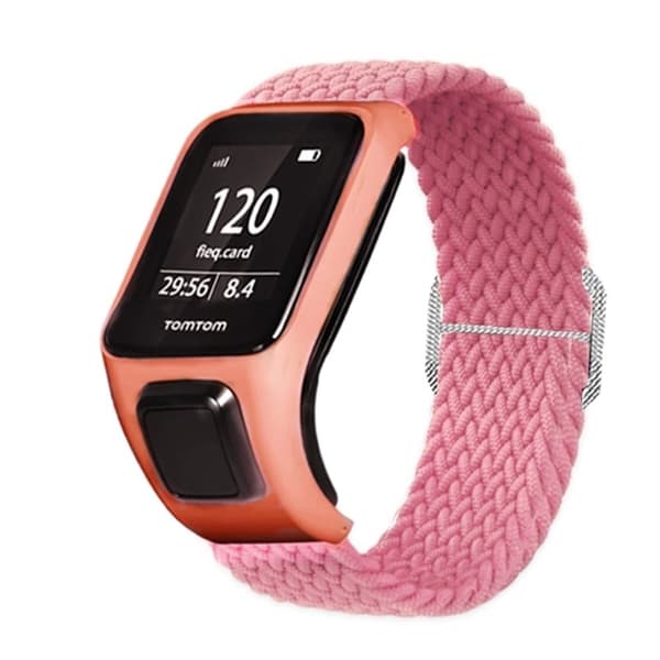 Elastiskt vävt klockarmband för TomTom-klocka - Rosa Rosa