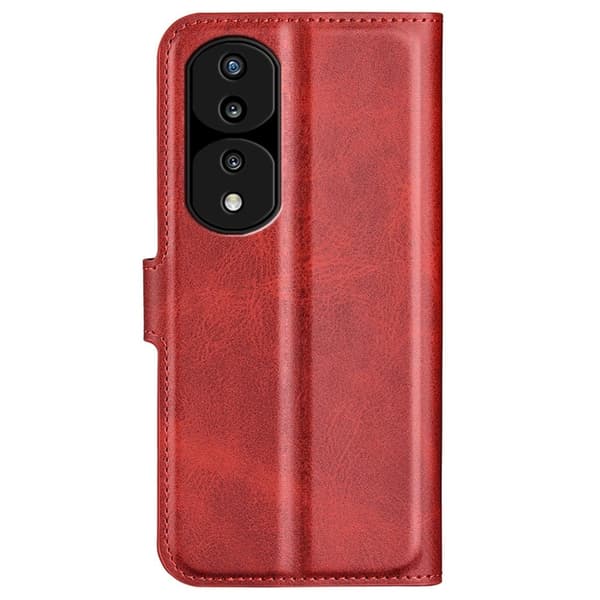 Hållbart konstläder Honor 70 fodral med plånbok - Röd Röd