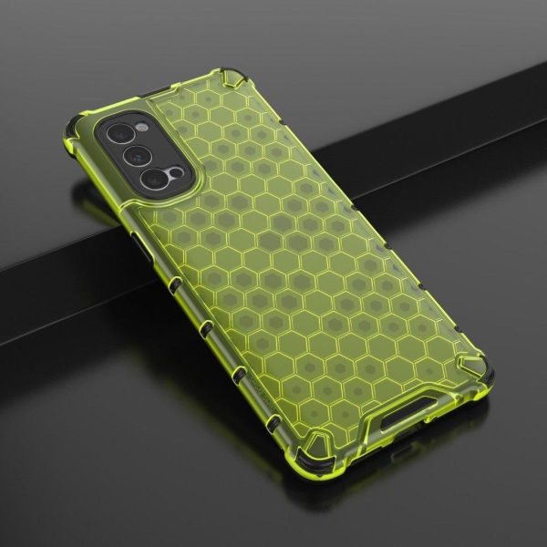 Bofink Honeycomb Oppo Reno4 Pro 5G Cover - Grøn Green