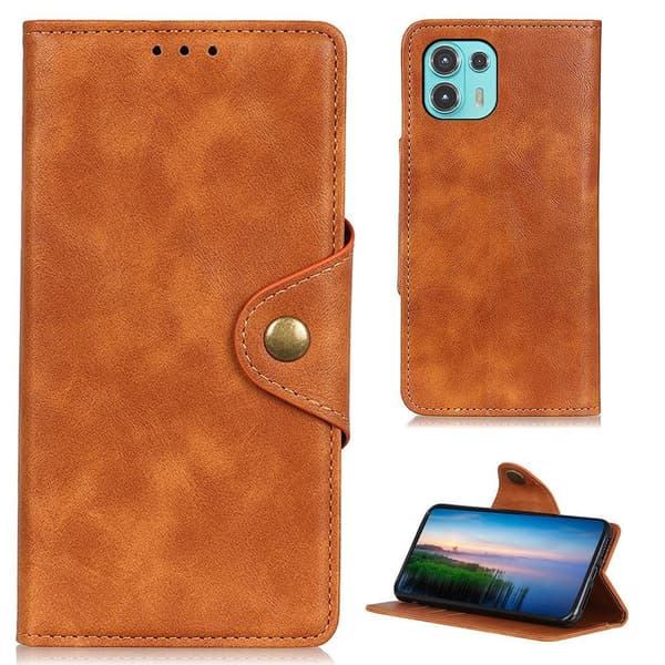 Alpha Motorola Edge 20 Lite Flip Etui - Brun Brown