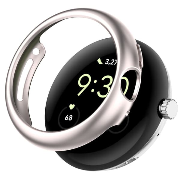 Google Pixel Watch enkelt skydd - Stjärnljus Silvergrå