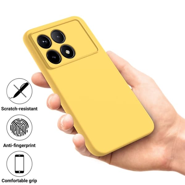 Matt Xiaomi Redmi K70 / Xiaomi Redmi K70 Pro skal av flytande silikon - Gul Gul