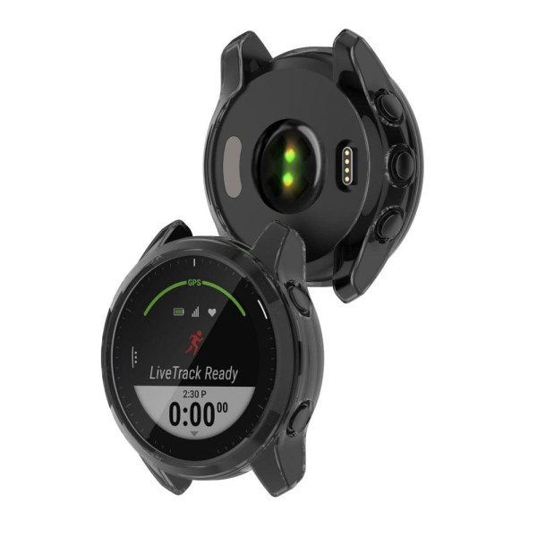 Garmin Forerunner 945 genomskinligt TPU-skydd - Genomskinlig Svart Svart