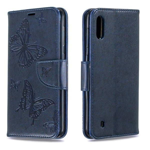 Butterfly Samsung Galaxy A10 etui - Blå Blue