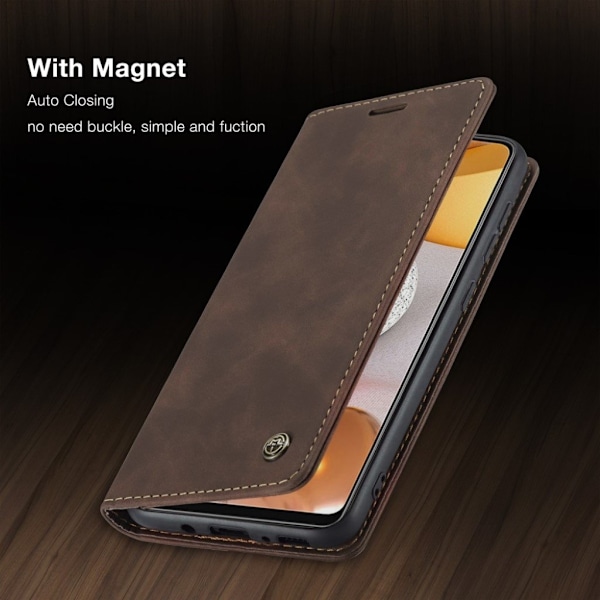 CaseMe Samsung Galaxy S21 Plus Vintage-fodral - Kaffe Brun