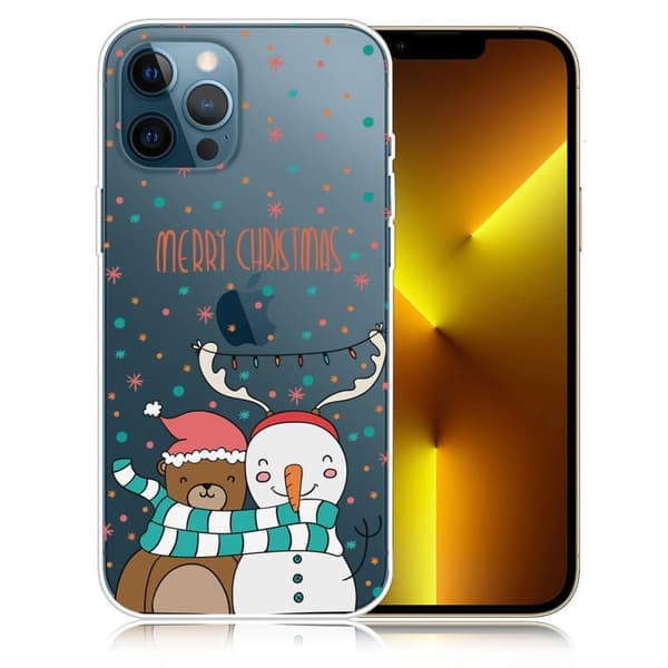 Joulu iPhone 13 Pro Max tapauksessa - Lumiukko Ja Karhu White