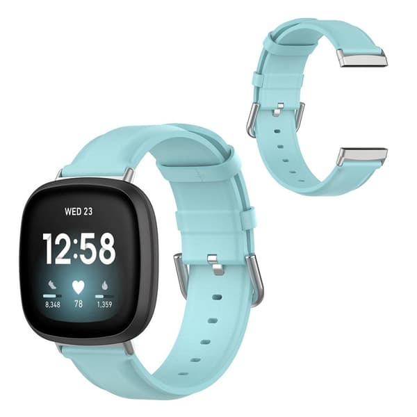 Fitbit Sense / Versa 3 rustfrit stål rem - babyblå Blue