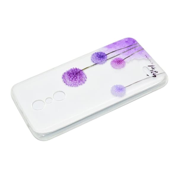 LG K10 (2018) mobilskal silikon mönster - Maskrosor Lila