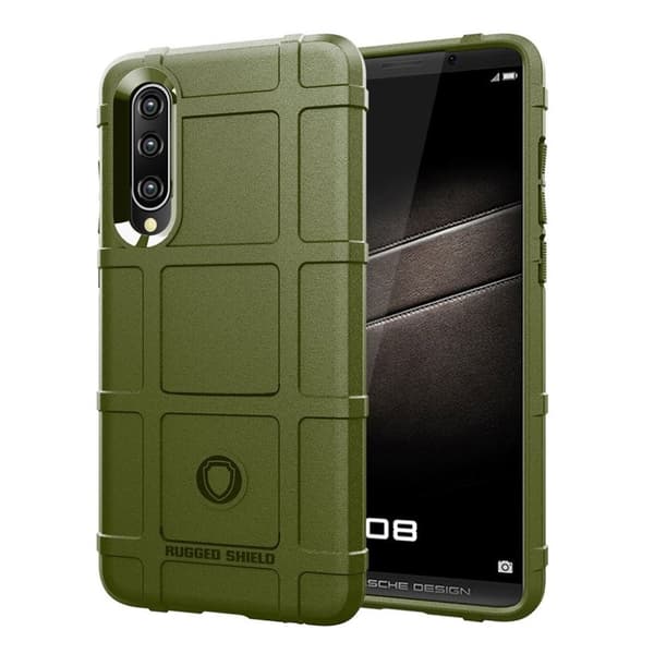 Huawei P30 Anti-Shock Rutemønster Tekstur Etui - Militærgrønn Green