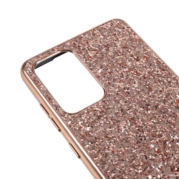 Glitter Samsung Galaxy A52 5G Etui - Rose Gull Pink