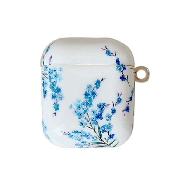Airpods Pro protective case with carabiner - Simple Blue Daisies Blå