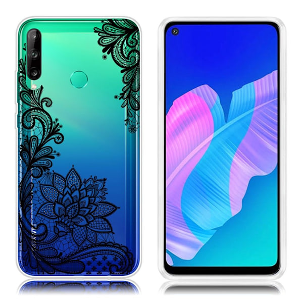 Deco Huawei P40 Lite E deksel - Blondeblomst Black