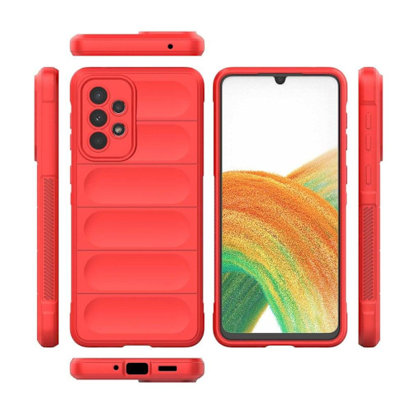 Mjukt greppformat Samsung Galaxy A33 5G skal - Röd Röd