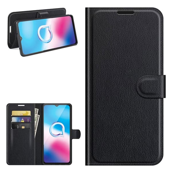 Classic Alcatel 3l (2021) / 1s (2021) Flippetui - Svart Black