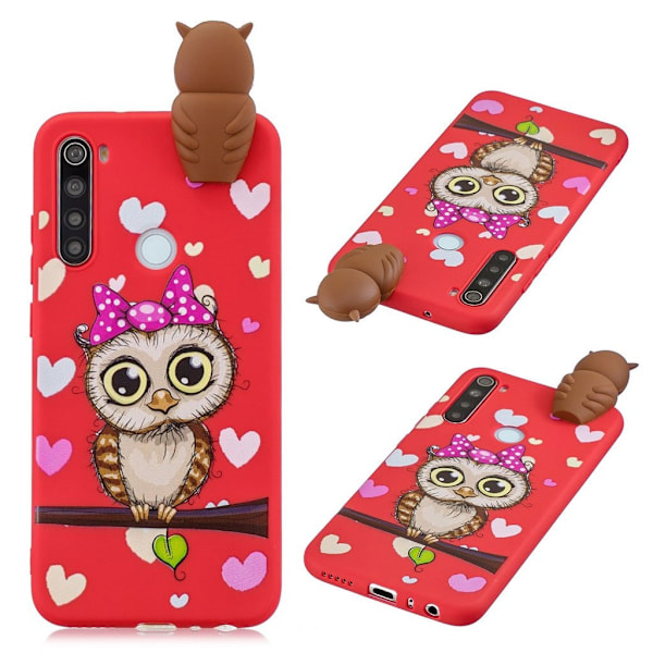 Cute 3D Samsung Galaxy A21 kuoret - Tyttö Pöllö Multicolor