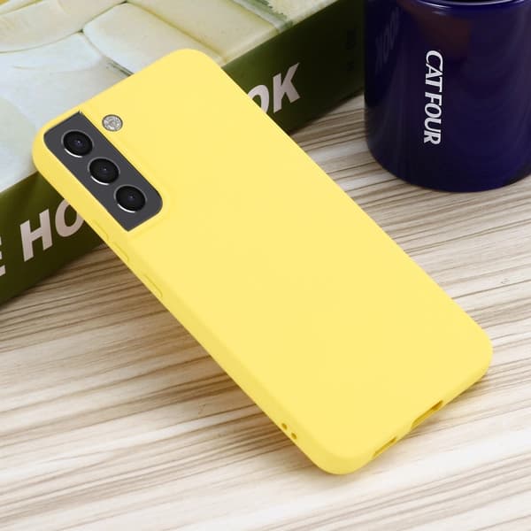 Matte Liquid Samsung Galaxy S22 silikone cover - Gul Yellow