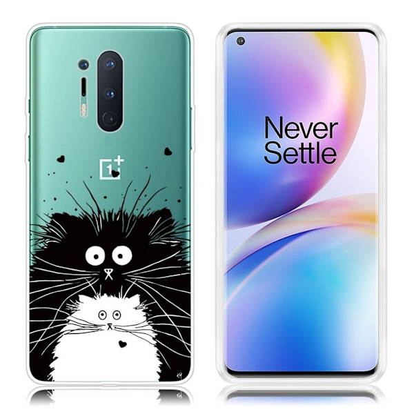 Deco OnePlus 8 Pro kuoret - Mustavalkoinen eläin Multicolor
