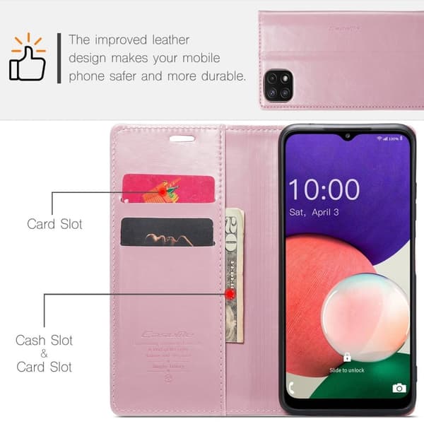 CaseMe Samsung Galaxy A22 5G Smooth Etui - Rosa Pink