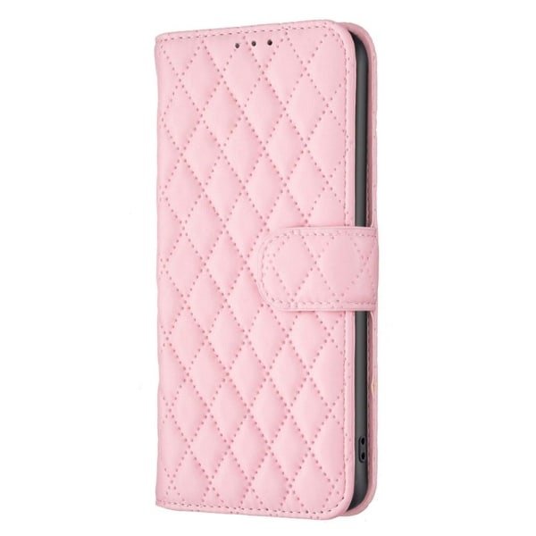 Rhombus mat Samsung Galaxy A04e flip etui - Pink Pink