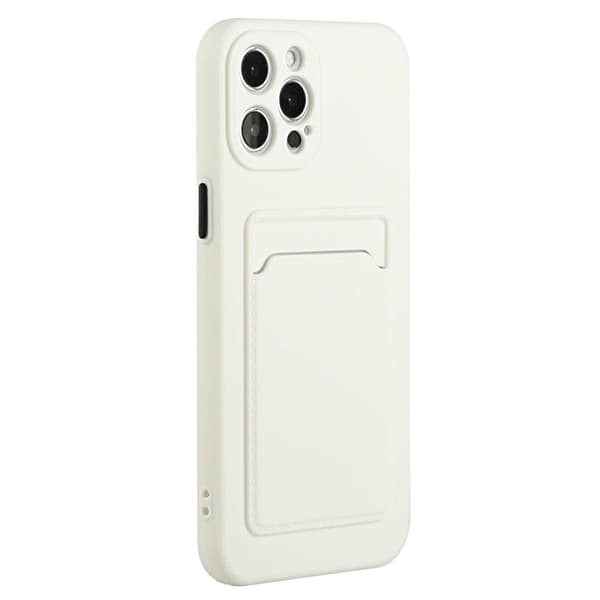 Card Holder Suojakuori For iPhone 15 Pro Max - Valkoinen White