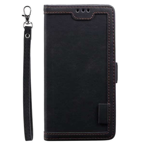 Surburbian Samsung Galaxy S22 Ultra læder flip etui - Sort Black