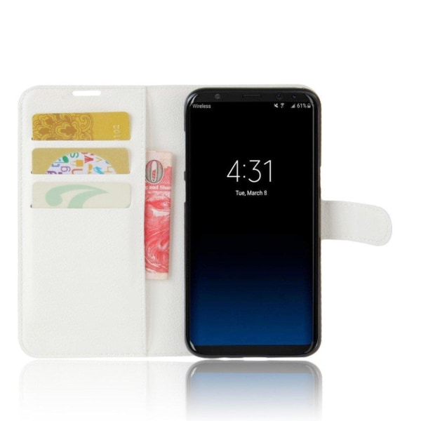 Samsung Galaxy S8 stilfuldt læder-etui - Hvid White