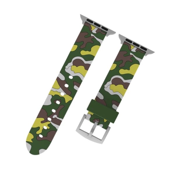 Apple Watch Series 4 4mm kamouflage Klockband av Silikon - Grön Grön