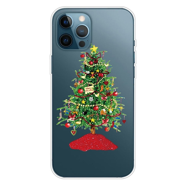 Julfodral till iPhone 14 Pro - Julgran Med Presenter Grön