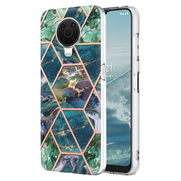 Marmordesign Nokia G20 / Nokia G10 deksel - Blå / Grønn Green