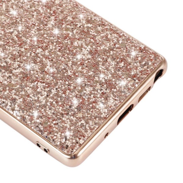 Glitter Samsung Galaxy Note 20 Etui - Rødguld Pink