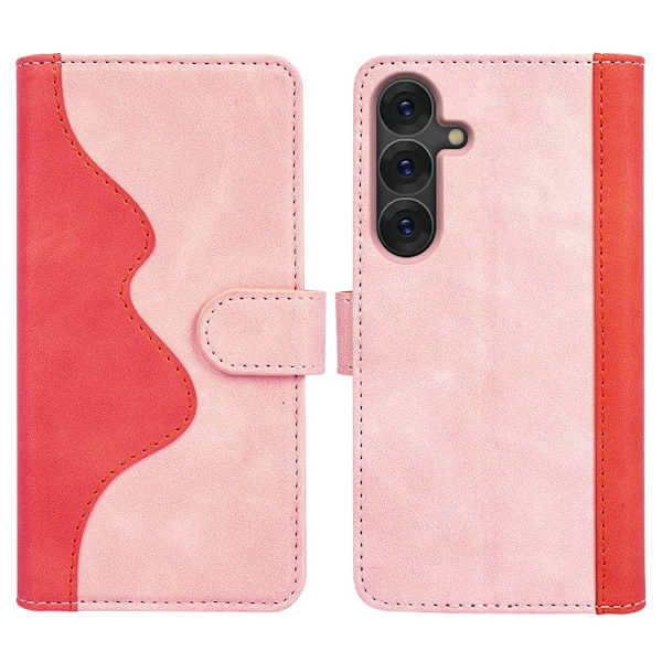 Tofarget lærdeksel for Samsung Galaxy S25 Plus - Rosa Pink