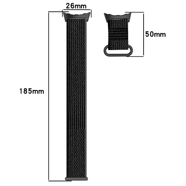 Urrem Google Pixel Watch 3 41mm / Pixel Watch 2 / Pixel Watch Justerbar Nylon Loop-rem - Gul + Grå Yellow
