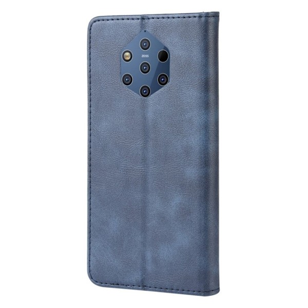 Nokia 9 PureView konstläderfodral i vintagestil - Blå Blå