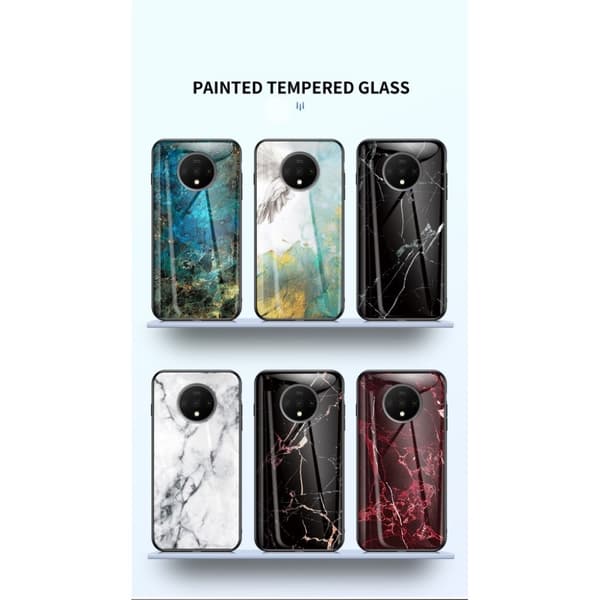 Fantasy Marble OnePlus 7T kuoret - Valkoinen White