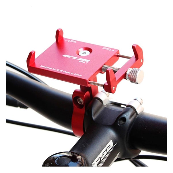 AT759 GUB PRO1 Universal aluminum bike handlebar mount - Red Röd