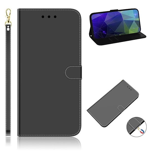 Mirror etui til iPhone 12 Mini - Sort Black