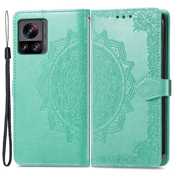Mandala Motorola Edge 30 Ultra / X30 Pro Flip Fodral - Grön Grön