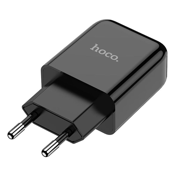 HOCO N2 Vigour enkeltportsoplader (EU) - Sort Black