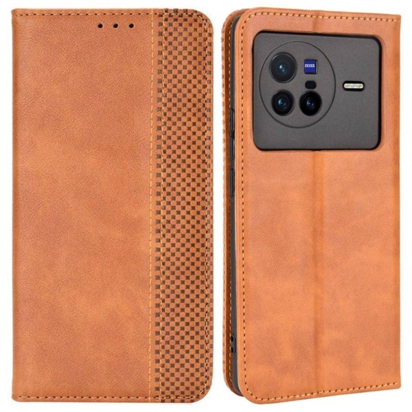 Bofink Vintage läder Vivo X80 fodral - Brun Brun