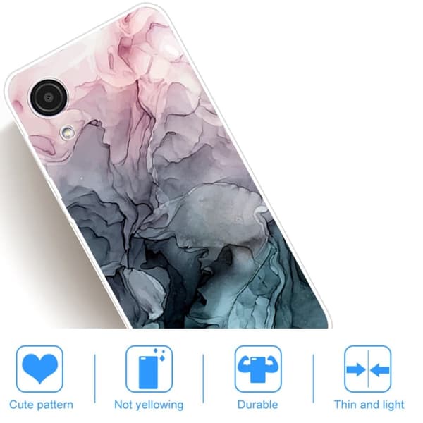 Marble Samsung Galaxy A03 Core Suojakotelo - Rose And Greyish Blue Clouds Multicolor