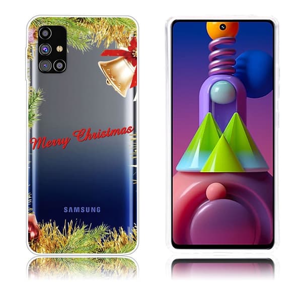 Juletaske til Samsung Galaxy M51 - Klokke Gold