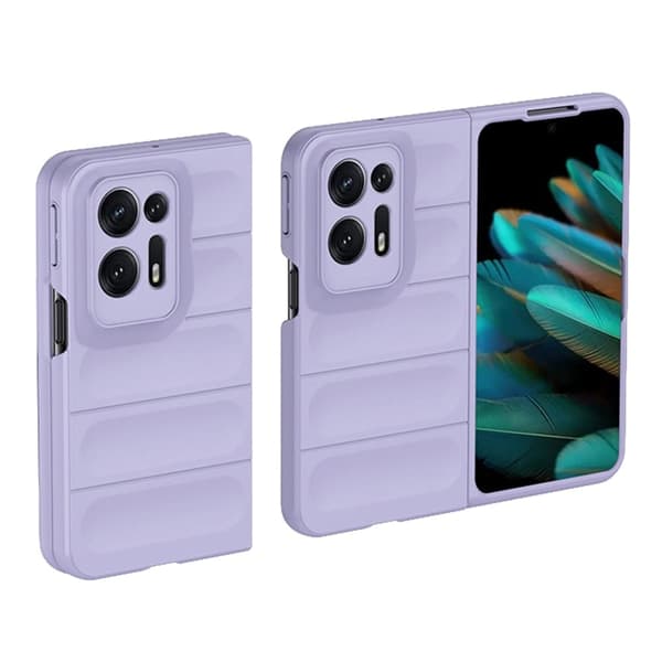 Mjukt greppformat Oppo Find N2 skal - Lila Lila