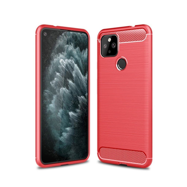 Carbon Flex Google Pixel 4a 5G kotelot - Punainen Red