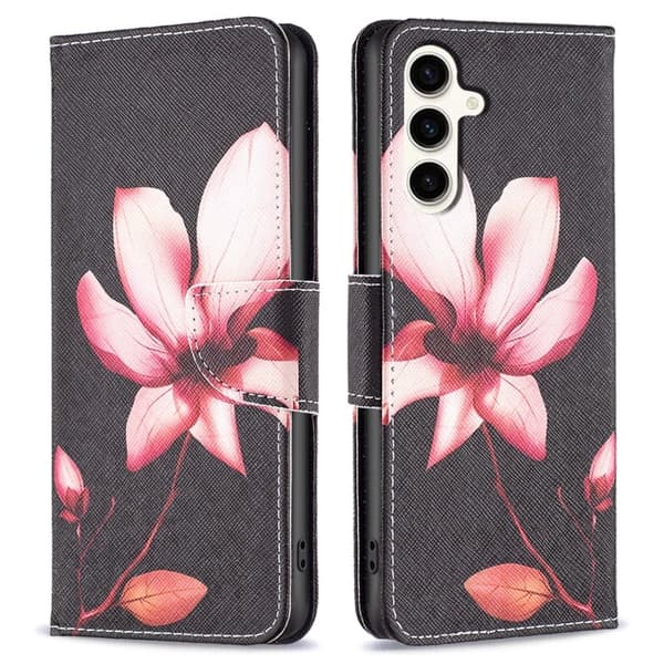 Wonderland Samsung Galaxy S23 Fe Flip Etui - Lyserød Blomst Pink