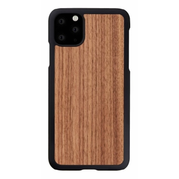 Man&Wood premium-kotelo iPhone 11 Pro Max - Musta Pähkinä Brown
